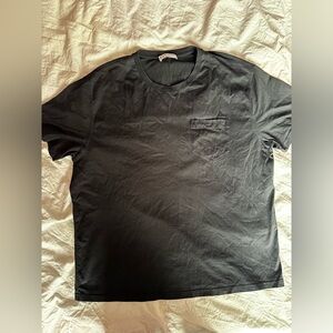 Givenchy Paris Black Cotton Pocket T-Shirt Logo Tab Chest Pocket Tee Size 3XL